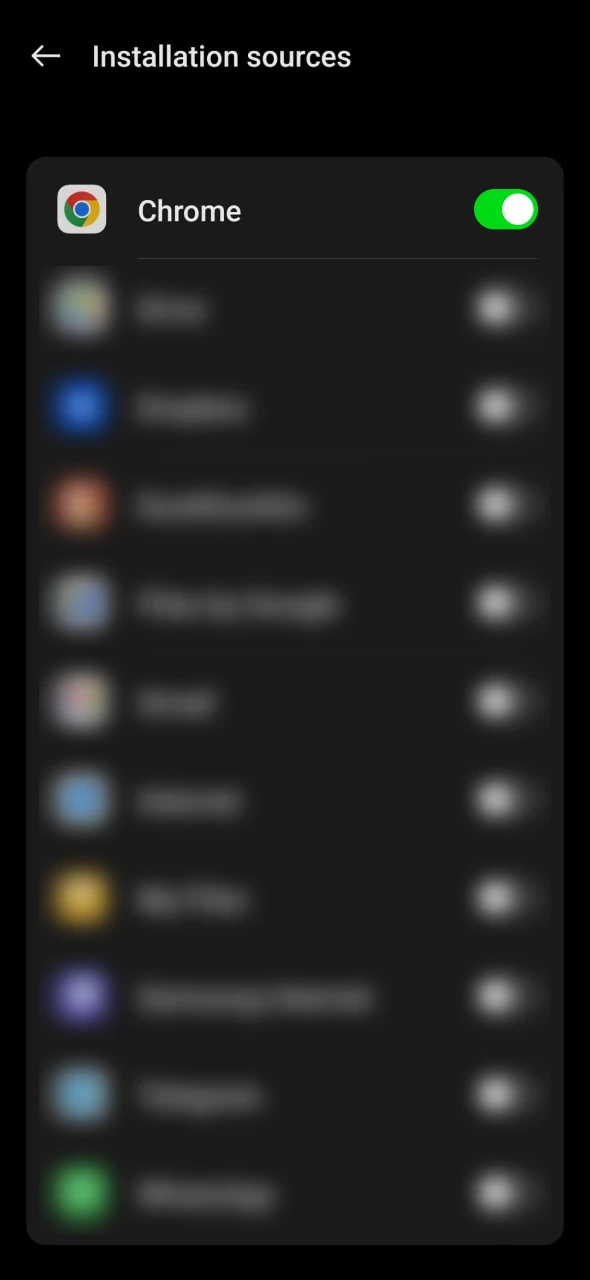 Allow downloads from unknown sources to install Melbet.