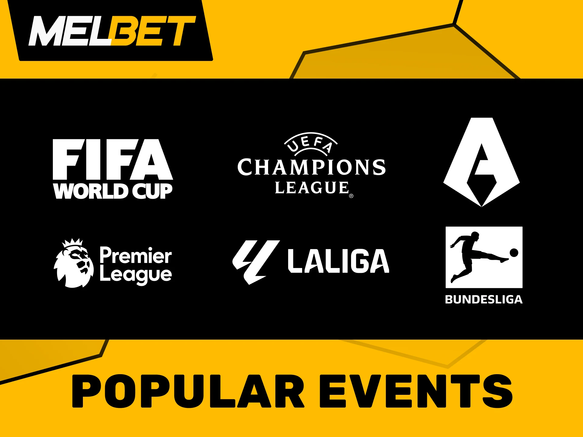 Find premier football events, matches, and leagues on Melbet.