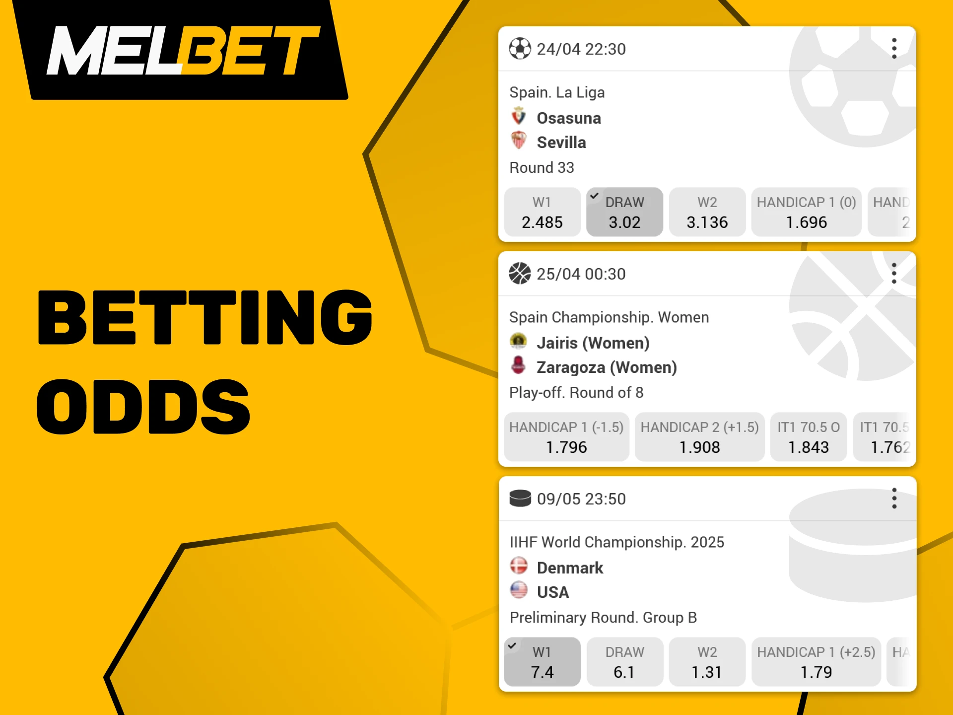 Melbet offers some of the best odds in the industry.