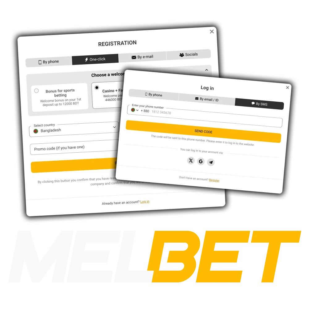 Register at Melbet and get an access to all platform functions.